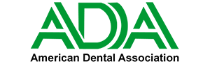 The image is a logo with the text ADA prominently displayed, indicating it s related to the American Dental Association.